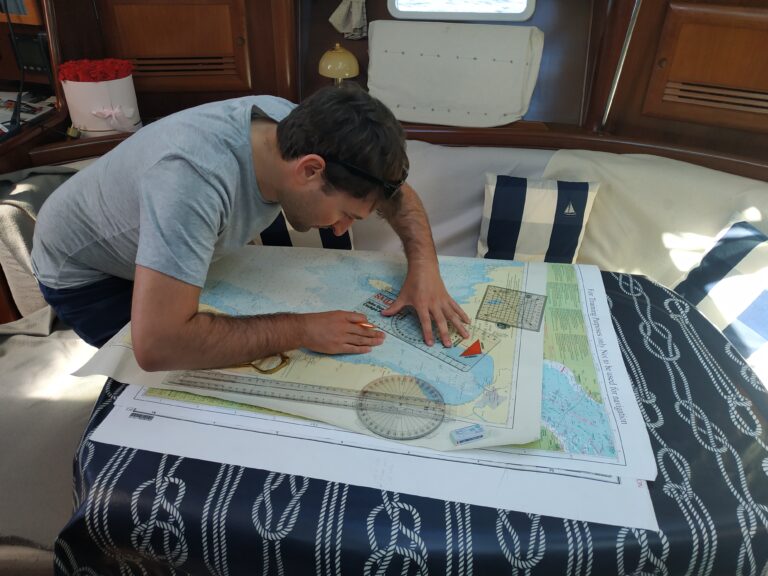 Bareboat skipper exam on board