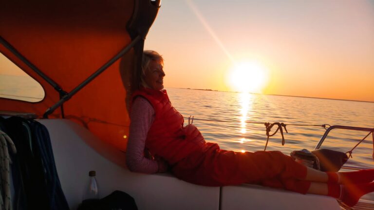 Päikeseloojang merel Pärnu lahel