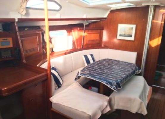 Saloon in yacht "Armastus"
