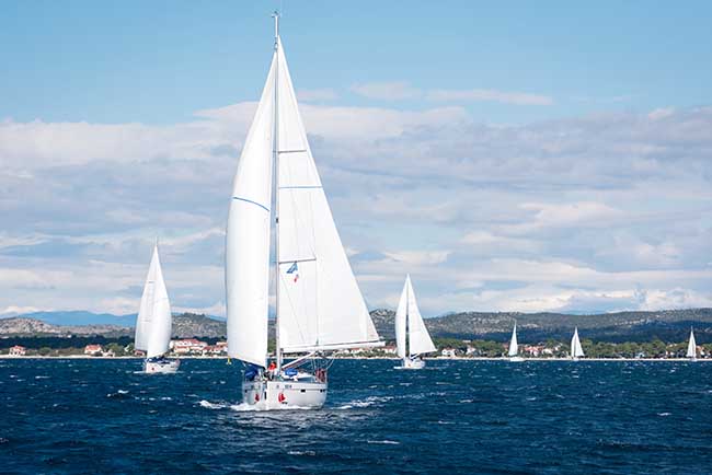 Yacht regatta is beautiful and exciting