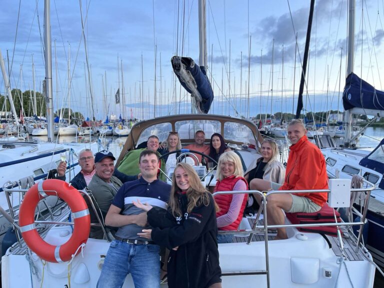 Birthday party on yacht