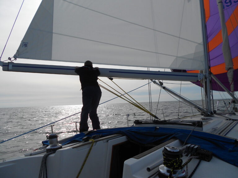 Sailing with fair wind in France, Brittany