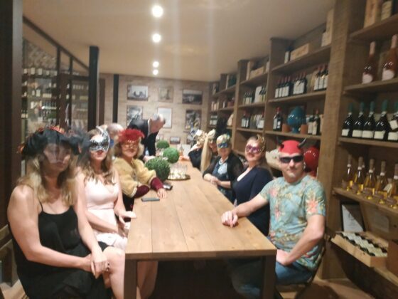 Wine degustation on medieval villa in Veneto